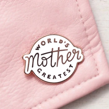 Lume cel Mai Greu Mama Email Pin Minimalism Moda Artă Insigna Brosa Accesorii Unice Mici de Ziua Mamei Cadou Bijuterii