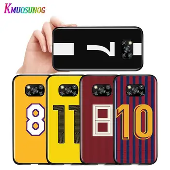 Fotbal Numărul 10 Pentru Xiaomi Redmi K30 K30S Mi 10T Lite Pro Poco X3 NFC X2 M3 M2 F2 Pro C3 F1 Negru Moale Caz de Telefon