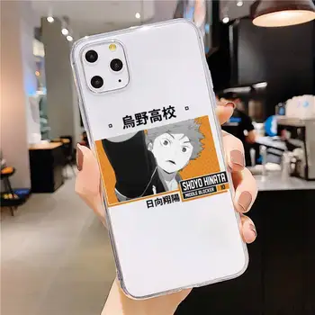 Volei băiat Haikyuu Anime Telefon Caz Transparent moale Pentru iphone 5 5s 5c 6 se 6s 7 8 11 12 plus mini x xs xr pro max