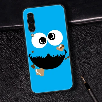 Sesame Street Monstru Cookie Drăguț Telefon Caz Acoperire Pentru Samsung Galaxy A7 8 10 20 20e 21 30 30 31 41 50 50 51 70 71 91 negru