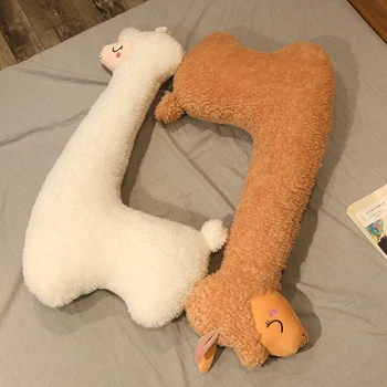 130cm Minunat Alpaca Jucărie de Pluș Japoneză Alpaca Moale de Pluș Drăguț Oi Lamă de Animale Păpuși Somn Perna Pat Acasă Decor Cadou