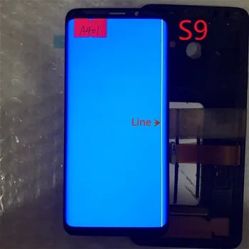 ORIGINAL SUPER AMOLED S9 LCD cu rama pentru SAMSUNG Galaxy S9 G960A G960U G960F G960V Display Touch Screen Digitizer Cu Defect
