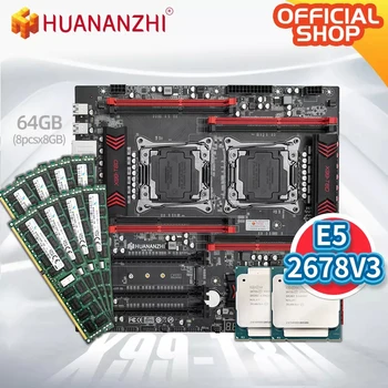 HUANANZHI X99 T8D X99 Placa de baza Intel Dual Intel XEON E5 2678 V3*2 8*8GB DDR3 RECC memorie kit combo set NVME unitati solid state