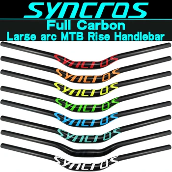 Syncros Plin Fibra de Carbon MTB Biciclete Arc Mare Înghiți în formă de Ghidon Bicicleta de Munte Crește Ghidon Spate Matura-20 Grade 720mm