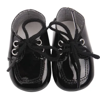 Frumos negru Pantofi de Piele de Nou-Născut Baby Doll Pantofi pentru 18