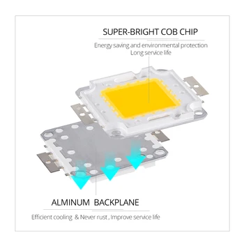 LED COB Chip de Înaltă Luminozitate LED-uri Chip Margele 9-12V 10W 30-36V 20W 30W 50W 100WWhite Alb Cald pentru DIY Inundații Lumina Reflectoarelor