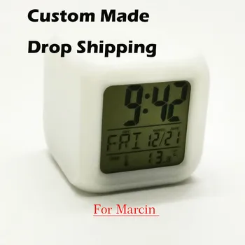 Picătură de Transport maritim ceas electronic de desene animate drăguț pătrat de lumină ceas digital despertador LED