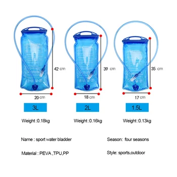 Apa de Hidratare vezicii Urinare Pack Rezervor de Stocare a vezicii Urinare Sac BPA Free 1,5 L 2L 3L Pentru Ciclism de Funcționare Hidratare Vesta Rucsac