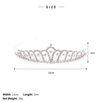 QYY Printesa de Cristal de Culoare de Argint Coroana de Păr pentru Femei Bijuterii de Nunta, Accesorii Rochie de Bal Tiara Coroana Accesorii de Par