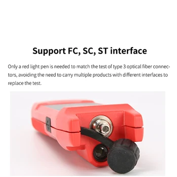 Visual fault Locator Tester de Cablu Mini Portabil de Fibră Optică Deteccor Red Light Pen SC/FC/ST Interfață LD Lanterna Sursa
