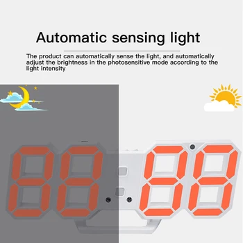 LED Ceas cu Alarmă Ceas USB de Încărcare Electronice Digitale Ceasuri de Perete Horloge 3D Home Decor Masa de Birou Ceas de Birou Nou-veniți