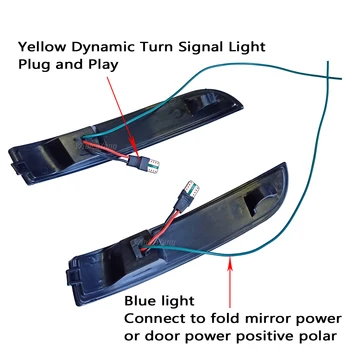 Dinamic Lumina de Semnalizare cu LED Oglinda Laterala Secvențială Indicator Pentru Ford Kuga Scape C520 EcoSport 13-18 Focus 3 MK3 SE ST RS-NE.