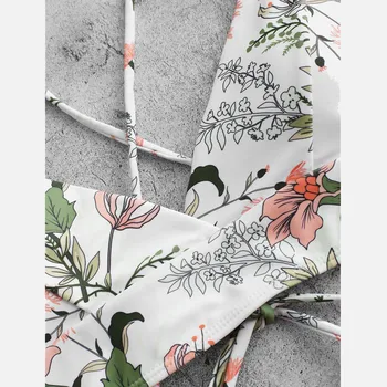 Femei Sexy Două Piese Flower Print Split Seturi Plus Dimensiune Beachwear de costume de Baie Bikini Elegante Costume de Baie 2021Ladies Beachwear