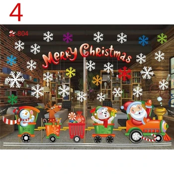 12 Tipuri Mari de Crăciun Autocolante de Perete Mos craciun Fulg de nea Fereastră Decor Camera PVC de Anul Nou Crăciun Acasă Decor Detașabil