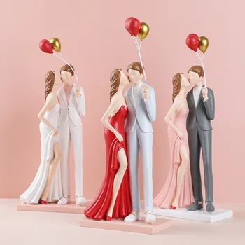 Nunta Sărut Rășină Ornamente Cadou Home Decor Oameni Model De Camera De Zi Accesorii De Familie Figurine Meserii, Decorare Tort