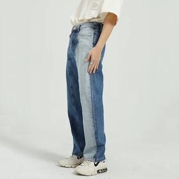 IEFB Îmbrăcăminte pentru Bărbați 2021 Toamna anului Nou Pantaloni din Denim coreean Streetwear Contrast de Culoare Personalitate Tendință de Moda Casual, Blugi Y7165