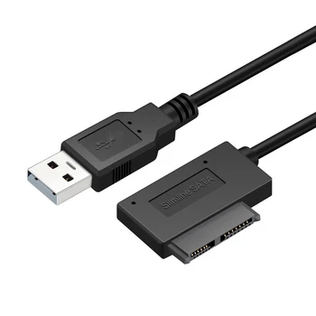 0,35 m SATA la USB 2.0 La 6+7P Cablu Convertor Unitate Optica Externa Adaptor de Notebook Sau Laptop CD, DVD, PC Cu Interfata USB