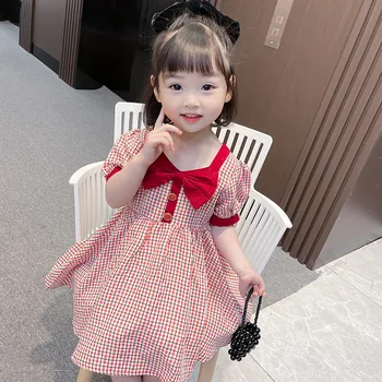 Gooporson Vara Haine Copii Moda Coreeană Copilul Fete Maneci Scurte Rochie De Printesa Petrecerea De Ziua Copii Costum