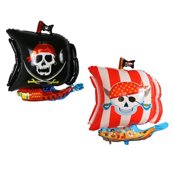 1 buc 68 * 53cm Craniu Pirat Navă Baloane Folie Temă de Halloween Petrecere de Ziua de nastere Copii Decor Copil de Dus Provizii Globos